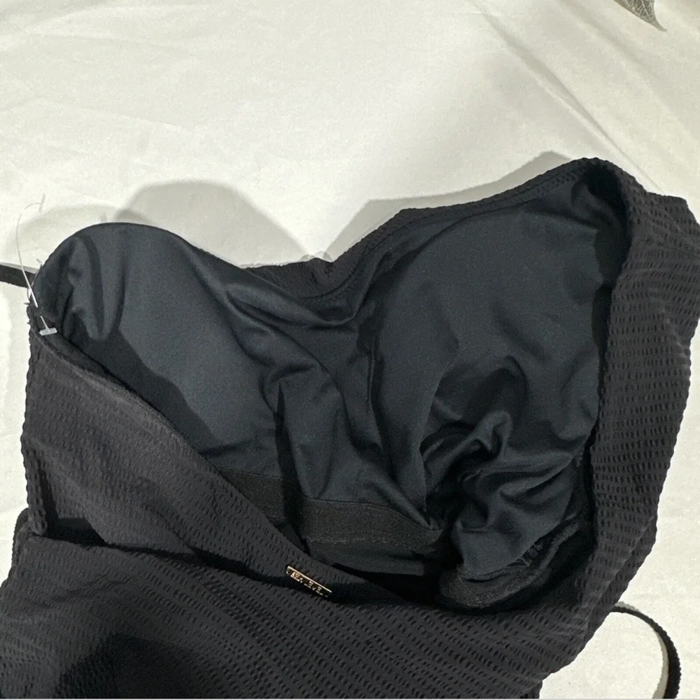 NEW $150 Sea‎ Level [ 8 US ] Messina One Shoulder One Piece Swimsuit Black